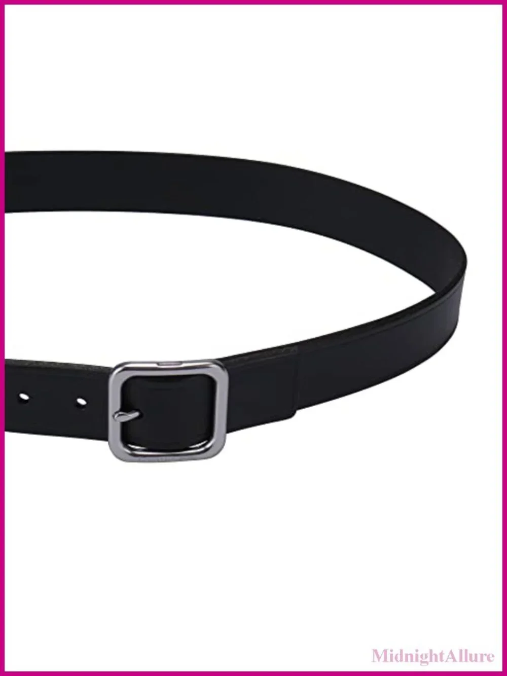 Square Centerbar Buckle Belt for Jeans Trousers Dresses